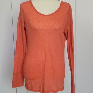 WOMEN'S Maurices Orange Heathered Long Sleeve Tee Medium
